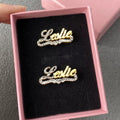 Double Plated Name Studs