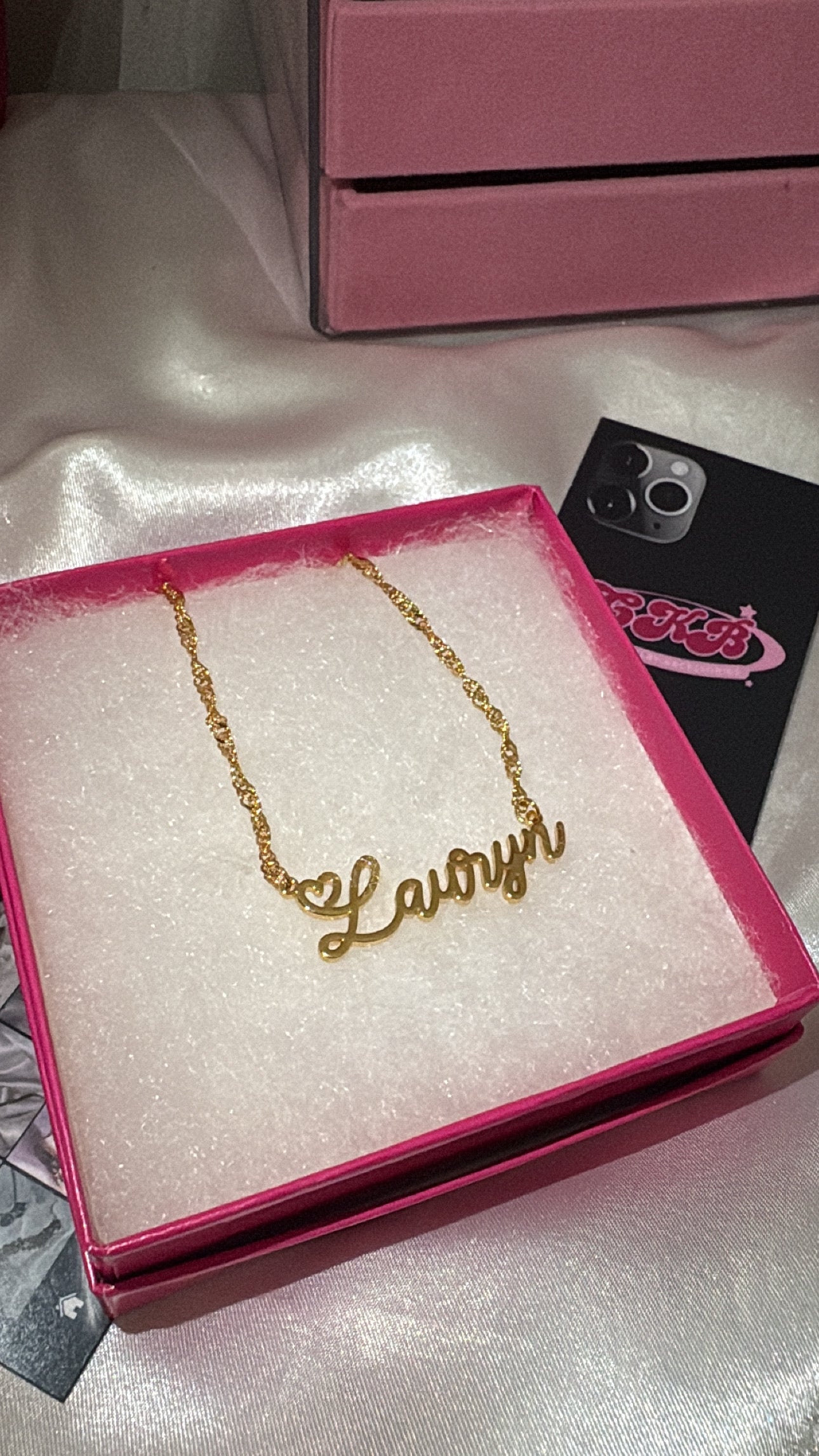 Heart Script Nameplate