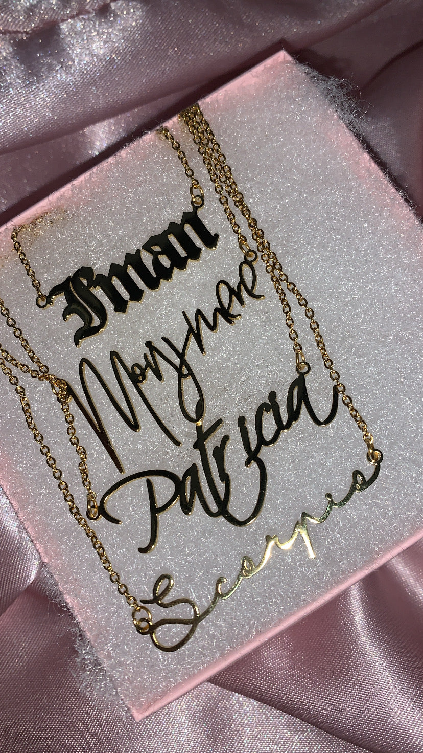 4 piece Nameplate Set